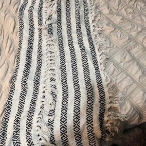 Cottonmouth Patterned Fringe Blanket